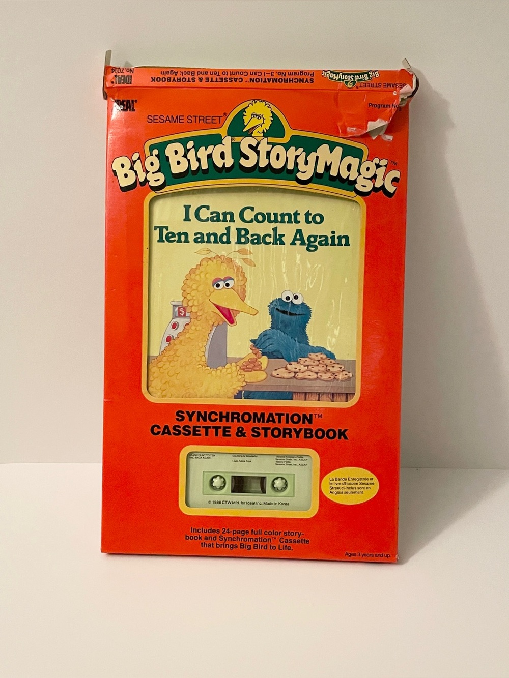 Vintage 1986 Ideal Sesame Street Big Bird StoryMagic Program No. 3 Book & Tape
